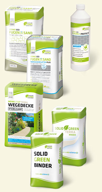 Stones Eco Fugensand Mowestab Wegedecke Solid Green Binder kaufen