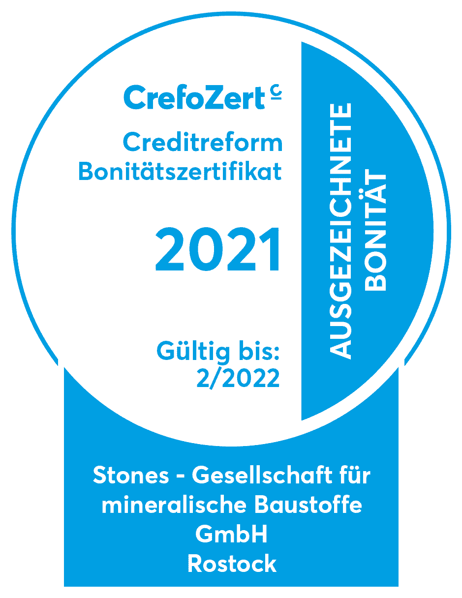 CrefoZert Stones Baustoffe GmbH Bonitätszertifikat 2021